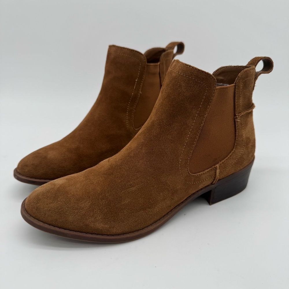 Steve Madden Brown Suede Chelsea Ankle Boots